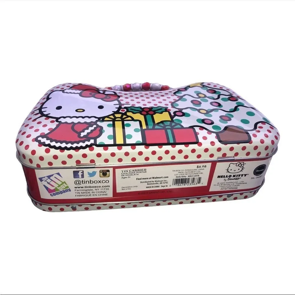 Hello Kitty Purse by Sanrio 2023 Carry All Metal Tin Christmas